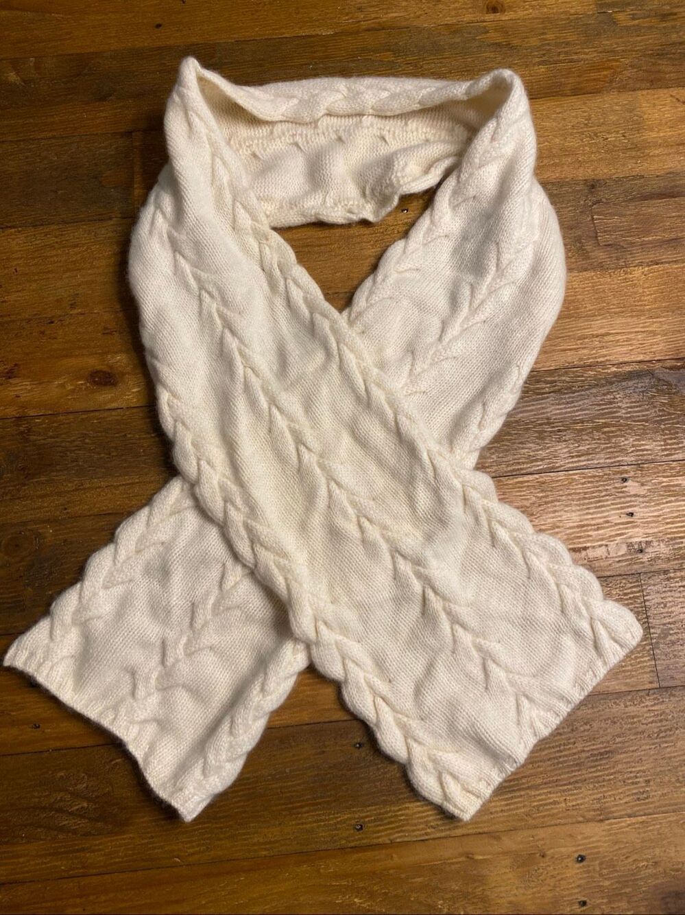 Nordstrom 100% Cashmere scarf super soft off white winter outerwear